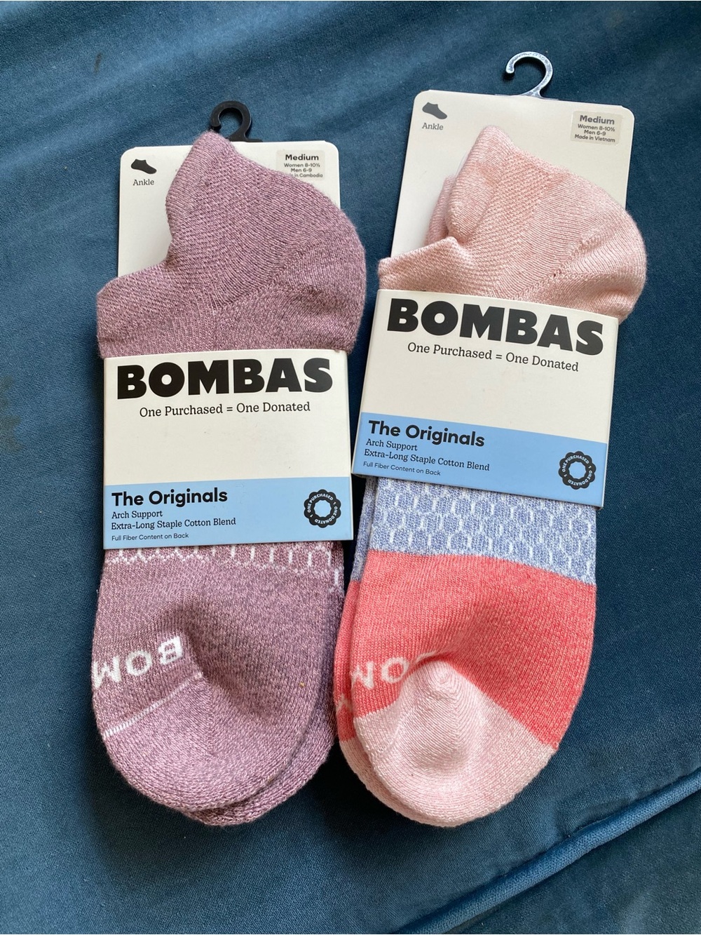 Bombas The Originals Arch Support Cotton Blend Ankle Socks Women's Medium